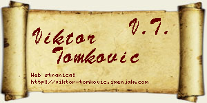 Viktor Tomković vizit kartica